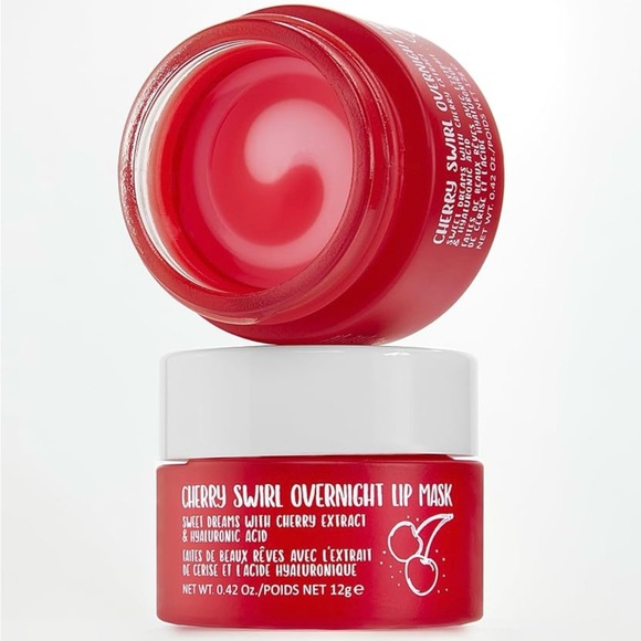 W7 Cherry Swirl Lip Care Trio ~Overnight Lip Mask, Lip Balm & Scrub New - Picture 4 of 6